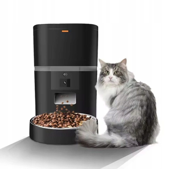 AUTOMATYCZNY PODAJNIK 6L Z KAMERĄ HD1080p Wi-Fi DOZOWNIK KARMY DLA PSA KOTA
