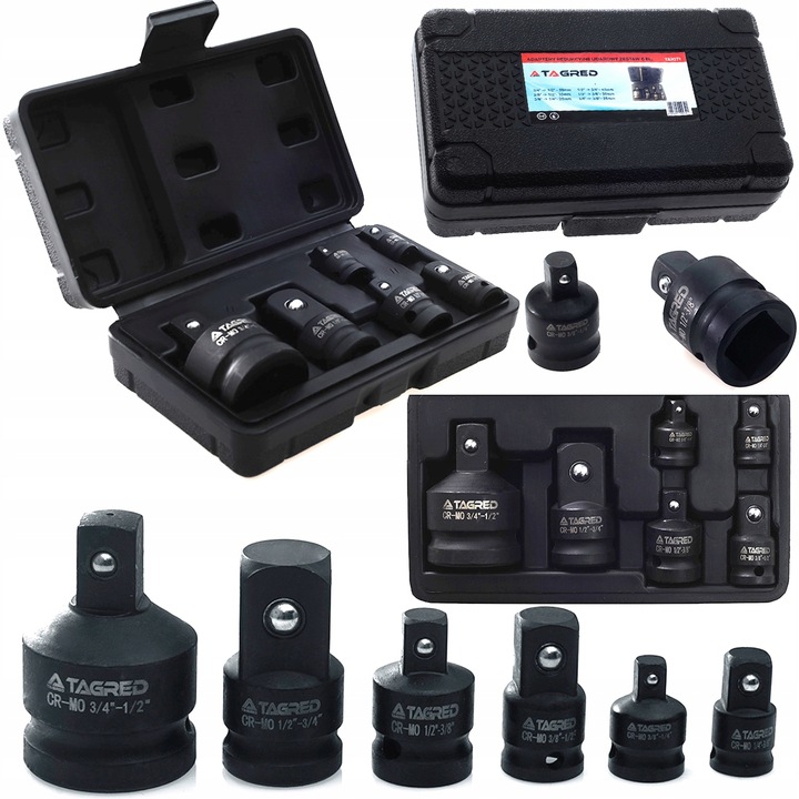 REDUKCJE ADAPTERY REDUKCYJNE 1/2 1/4 3/8 3/4 6 SZT