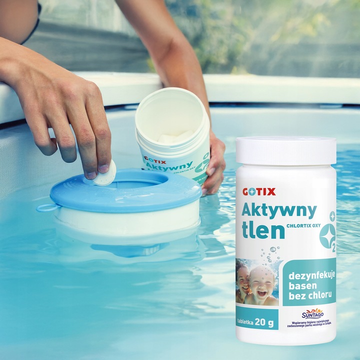 AKTYWNY TLEN do Jacuzzi Basenu spa Wody 1kg BEZ CHLORU Basen Tabletki