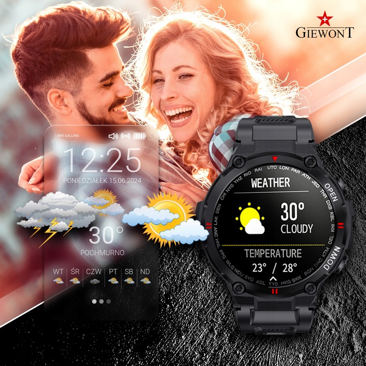SMARTWATCH ZEGAREK na KOMUNIĘ dla Chłopca + Torebka ROZMOWY SMS GW430