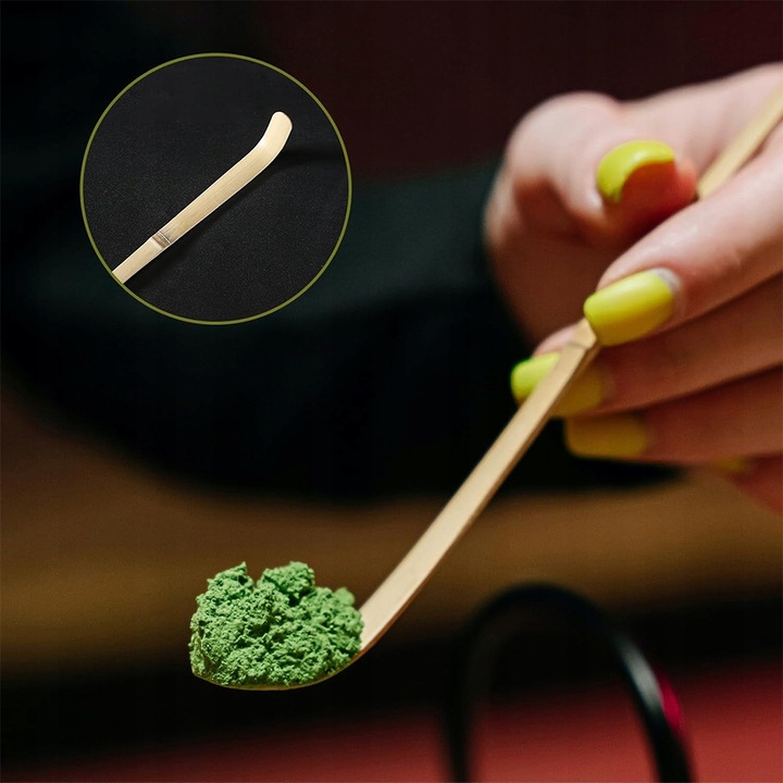 Zestaw Do Herbaty Matcha 5 Elementów Bambusowo-Ceramiczny