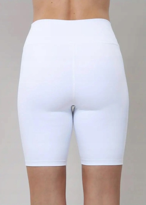 KOLARKI LEGINSY GETRY BIAŁE SPORT wysoki stan M/L