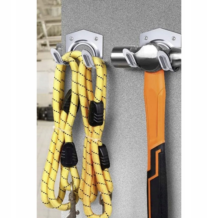 WIESZAK ŚCIENNY NA NARZĘDZIA OGRODOWE UCHWYT MIOTŁY GRABIE MOP ŁOPATE