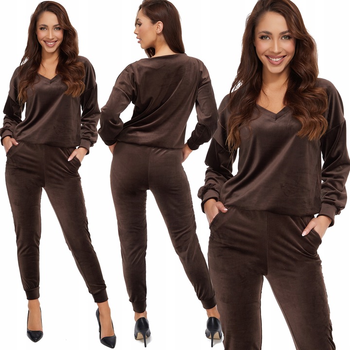 248_ M/38 _WELUROWY DRES BLUZA_SPODNIE