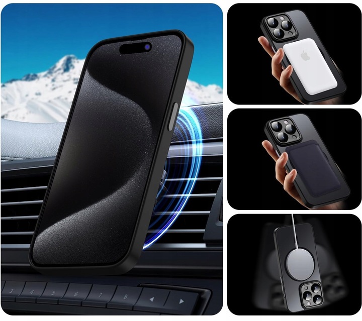 ETUI DO IPHONE 14 PRO MAX DO MAGSAFE MATOWE WZMACNIANE CASE OCHRONA APARATU