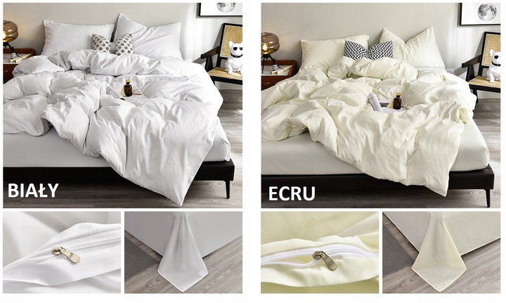 KOMPLET POŚCIELI 140x200 2x POSZEWKI 70x80 MIKROFIBRA GŁADKA MIĘKKA CZARNA