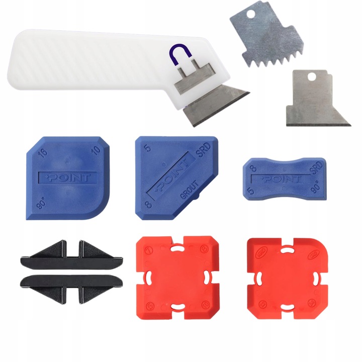 Kulki do Silikonu Fugowania Szpachelka do Trudnych Miejsc Zestaw