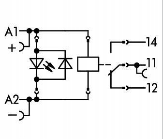 Przekaźnik z podstawką WAGO 1P 16A 24V DC, 788-304