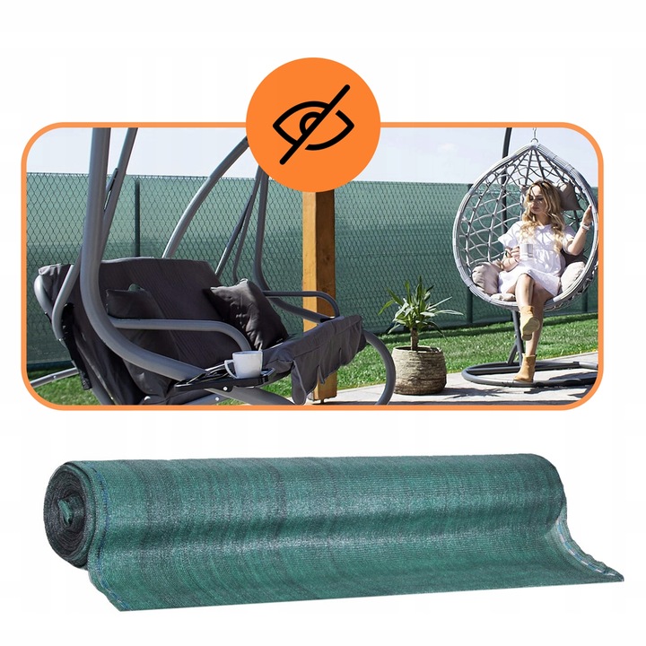 SIATKA CIENIUJĄCA MASKUJĄCA 90% NA PŁOT OGRODZENIE OSŁONOWA 1,5x50m +