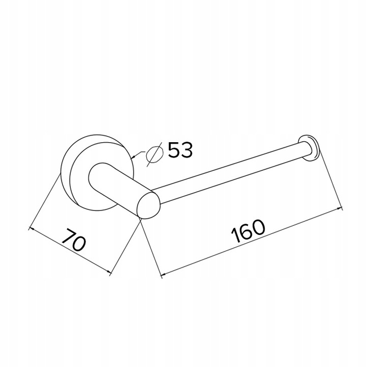 UCHWYT WIESZAK NA PAPIER TOALETOWY ADAM-CH CHROM