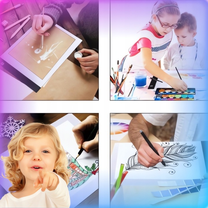 TABLET GRAFICZNY TABLICA DESKA KREŚLARSKA do rysowania kalka LED A4 PREZENT