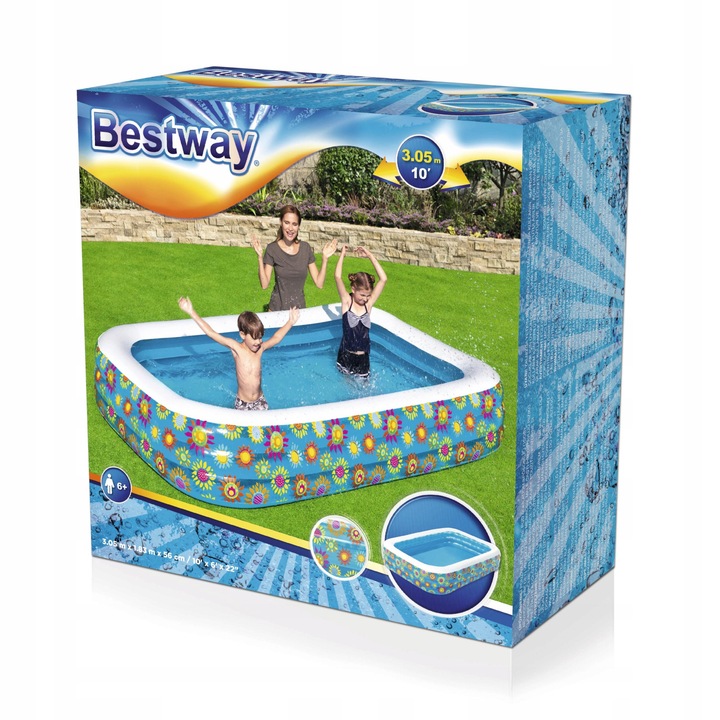 BASEN DMUCHANY DZIECIĘCY 1161L 305x183cm BESTWAY 54121