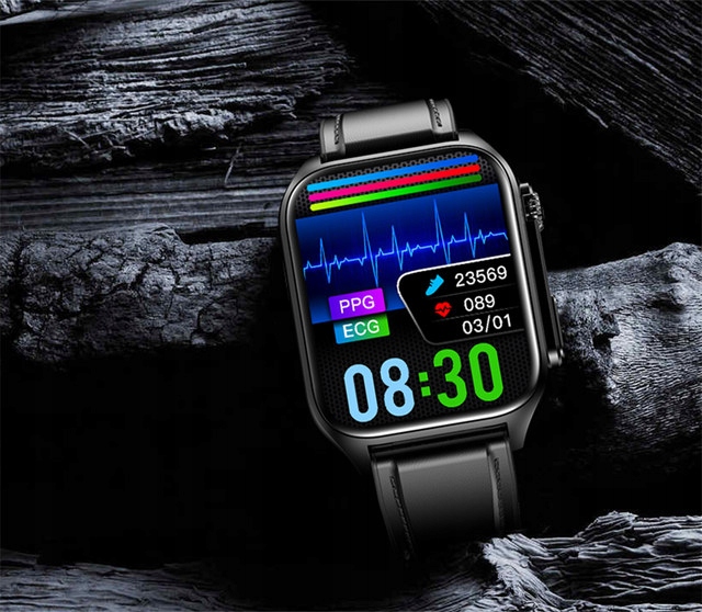 SMARTWATCH Z FUNKCJĄ POMIARU CUKRU GLUKOZA TK12 CIŚNIENIE MENU Polski WATCH