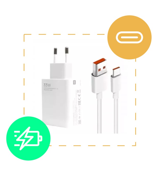 ORYGINALNA ŁADOWARKA XIAOMI MDY-11-EZ + KABEL USB-C 1 M TURBO CHARGE