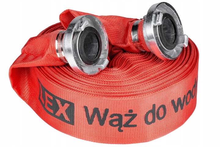 WĄŻ STRAŻACKI 2"20m do pompy wody szamba SOLIDNY WYTRZYMAŁY 2 szybkozłącza