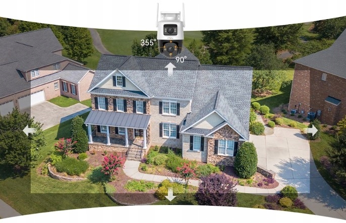 Kamera zewnętrzna wifi obrotowa Dahua 2x 5MP Głośnik Mikrofon Głośnik