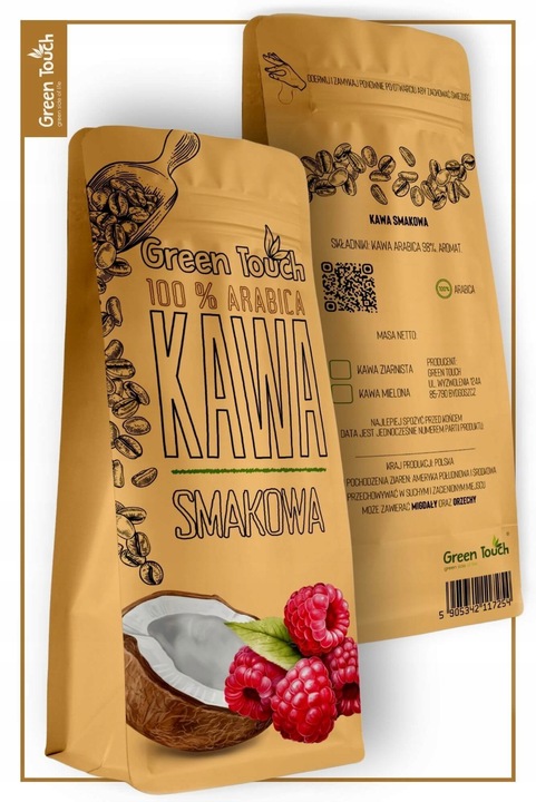 KAWA MIELONA smakowa POMARAŃCZE W CZEKOLADZIE czekolada 250 g Green Touch