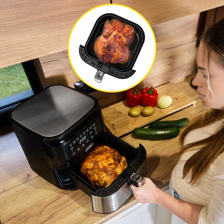 4w1 Frytkownica beztłuszczowa Air Fryer Yoer +WiFi 6L 1700W +Programator