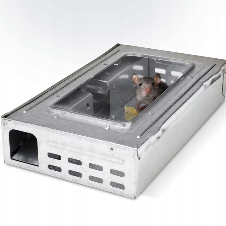 MYSZOŁAPKA ŻYWOŁAPKA PUŁAPKA NA MYSZY GRYZONIE ŁAPKA CHWYTACZ METAL