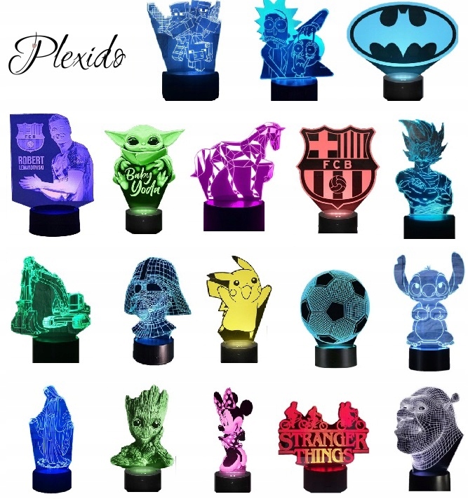 Lampka na biurko UV Statuetka Led Bajka Lilo i Stich Prezent dla Dziecka