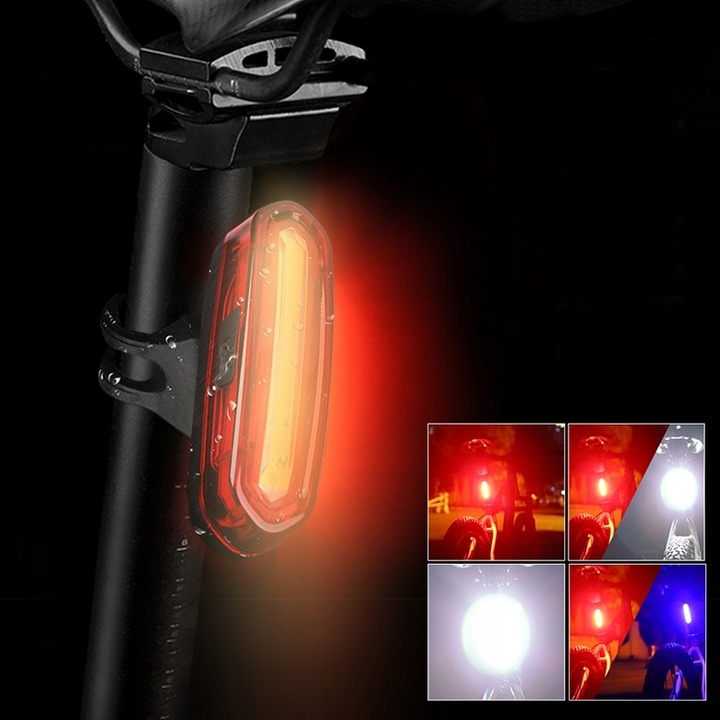 LAMPKA ROWEROWA LED PRZÓD 1800 LUMENÓW MOCNA + TYŁ