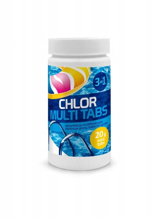CHLOR MULTI tabletki 20g NIEBIESKIE do basenu 1kg