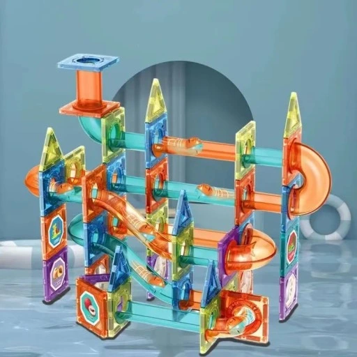 KLOCKI MAGNETYCZNE KONSTRUKCYJNE ŚWIECĄCY TOR 110el 3D MAGNETIC EDUKACYJNE