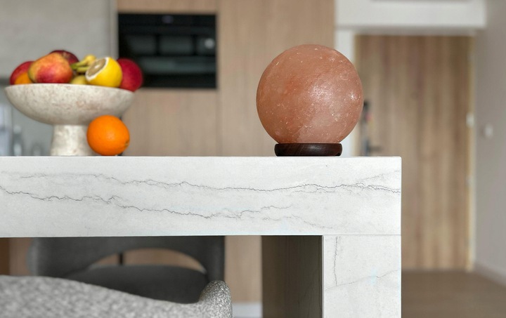 Lampa solna HIMALAJSKA 3-4 kg okrągła jonizator powietrza księżyc Luna