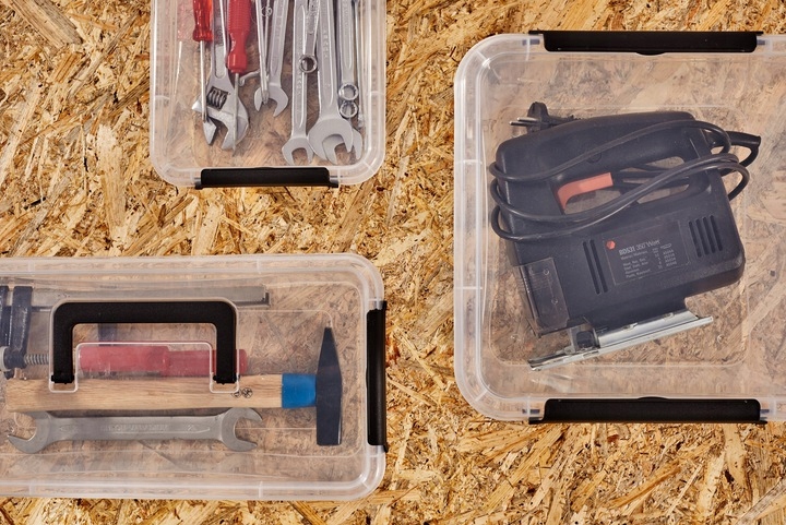 MOXOM - Pudełko Pojemnik Organizer Pokrywa - 60 L