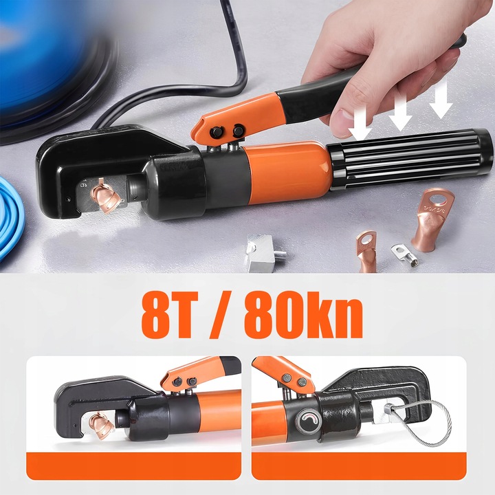 ZACISKARKA DO TULEJEK PRASKA DO KABLI SZEŚCIOKĄTNA HYDRAULICZNA +