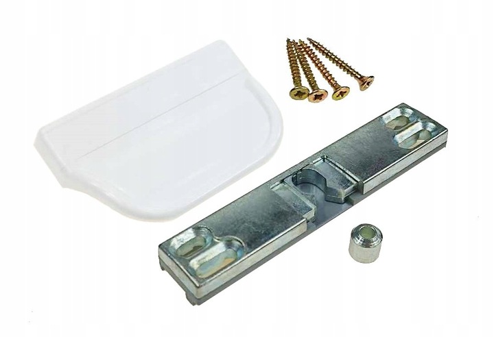 Zatrzask balkonowy + pochwyt BIAŁY uchwyt drzwi balkonowych zamek