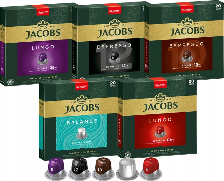 SUPER ZESTAW JACOBS D.EGBERTS KAWA NESPRESSO 10x10