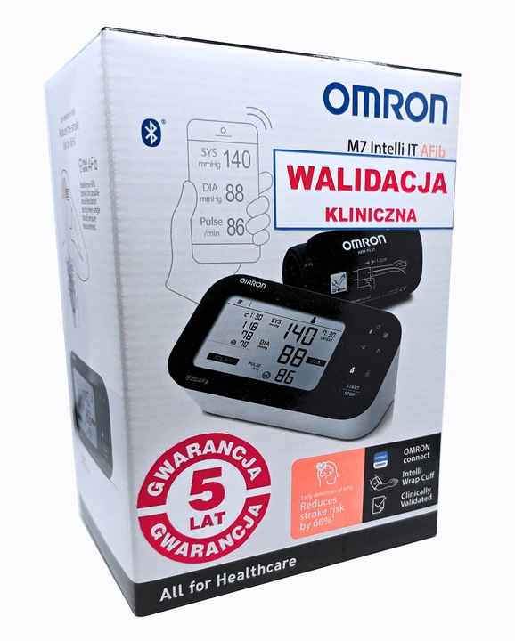 CIŚNIENIOMIERZ OMRON M7 BLUETOOTH 22-42+ZASILACZ