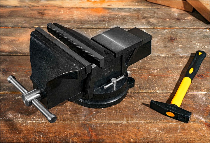 IMADŁO ŚLUSARSKIE OBROTOWE Z KOWADŁEM 140 MM 10 KG ŻELIWNE DEKO