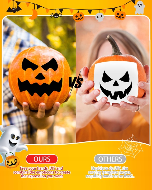 OSTRY ZESTAW DO RZEŹBIENIA DYNI HALLOWEEN