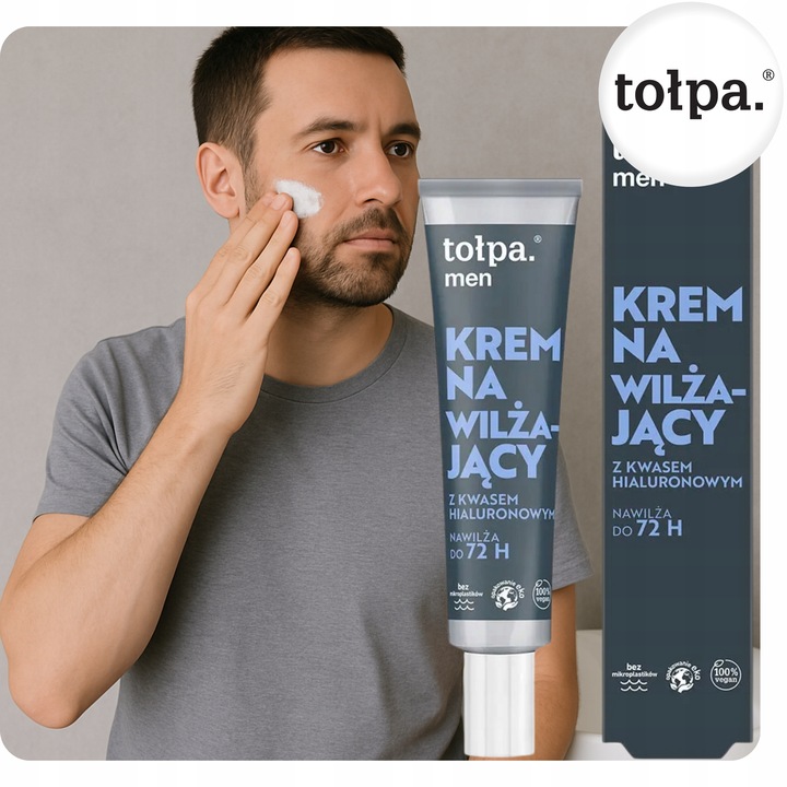Krem Nawilżający dla Mężczyzn z Kwasem Hialuronowym Łagodzący 40 ml Tołpa