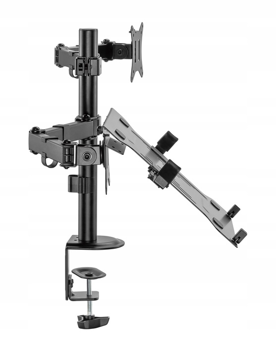 UCHWYT DO MONITORA I LAPTOPA UNIWERSALNY BIURKOWY REGULOWANY OBROTOWY