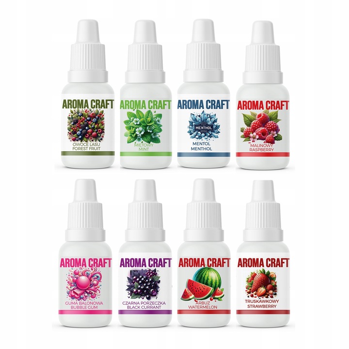Zestaw 8 Aromatów Spożywczych na bazie glikolu 8x10ml