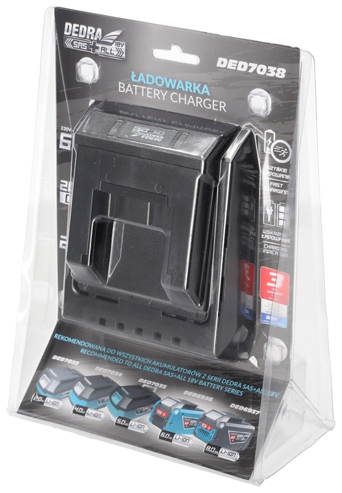 Ładowarka do akumulatorów DEDRA SAS+ALL zasilacz do baterii 18V 60W