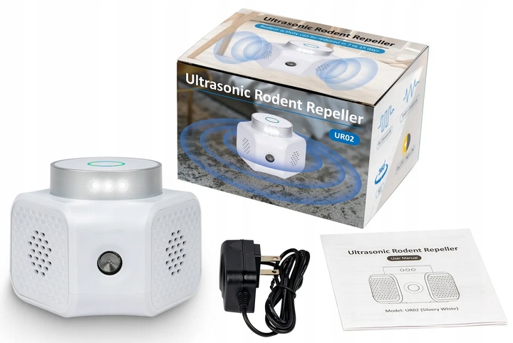 ULTRADŹWIĘKOWY ODSTRASZACZ SZCZURÓW MYSZY KUN I GRYZONI 9 ŚWIATEŁ