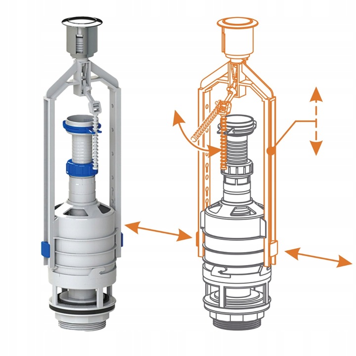 Zawór Spustowy Do Spłuczki + Zestaw Naprawczy Uniwersalny Do Cersanit