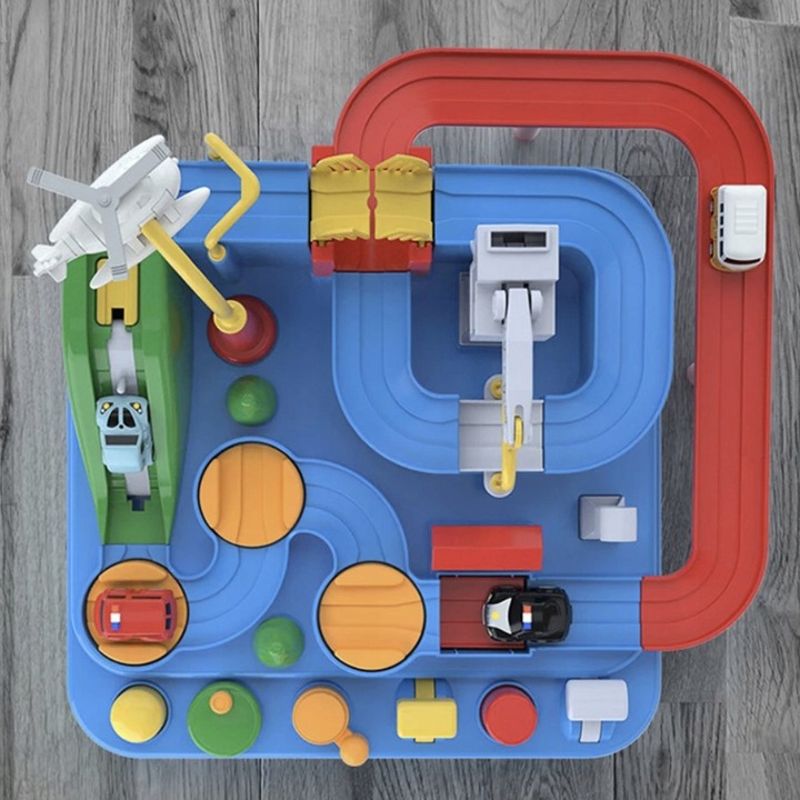 Tor Przeszkód Interaktywny dla Autek Zjazd Samochodowy + Auta Gra w Autka