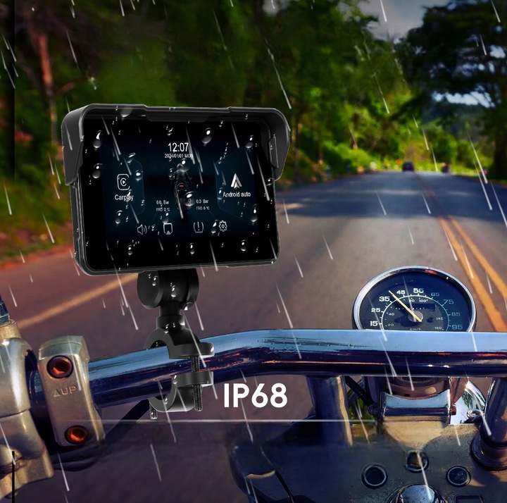 TABLET STACJA MOTOCYKLOWA MULTIMEDIALNA NAWIGACJA CARPLAY ANDROID AUTO