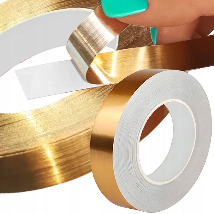 Taśma Listwa Ozdobna Samoprzylepna Dekoracyjna Złota Dekor 2 cm x 50 m