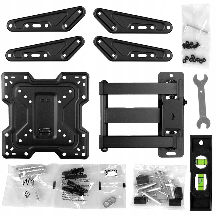 OBROTOWY UCHWYT DO TELEWIZORA TV LED LCD WIESZAK MOCNY ŚCIENNY 22-65 CALI