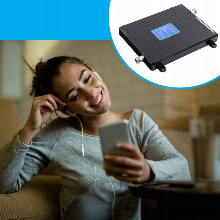 Wzmacniacz Sygnału GSM 3G 4G LTE Renew Force WZMACNIACZ TRÓJPASMOWY 55 dB