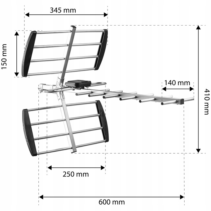 ANTENA DVBT2 DO TV NAZIEMNEJ KIERUNKOWA ZEWNĘTRZNA MUX8 4K LTE MOCNA