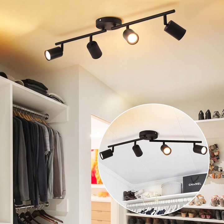 Lampa sufitowa kinkiet spot oprawa halogenowa natynkowa 4x GU10