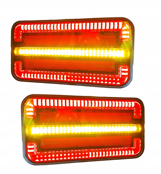 LAMPY LED TYLNE LEDOWE PARA KOMPLET 12-24V DO PRZYCZEP NACZEP 3 FUNKCJE