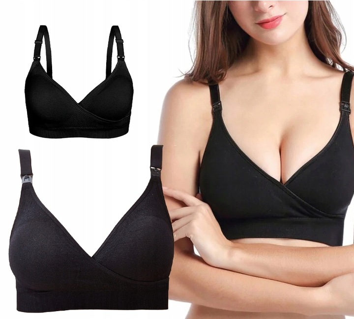 BIUSTONOSZ BEZSZWOWY ZESTAW DO KARMIENIA CIĄŻOWE BEZ FISZBIN MIĘKKIE L